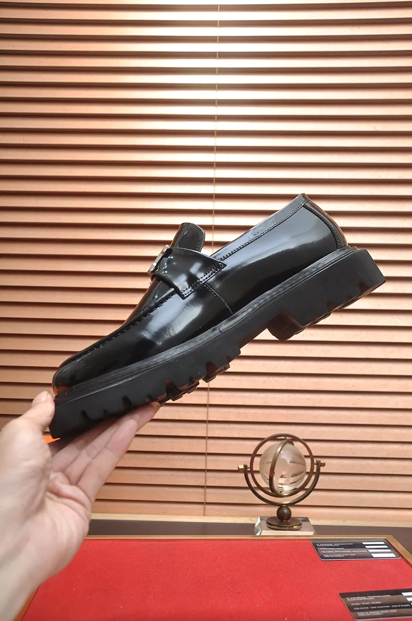 Men's men's shoes 💰720💶【[Hermes HERMES】】(High-end Niuli) New 🍀 HERMES - top version of classic casual leather shoes! Made of imported original cowhide, the inner top layer is comfortable cowhide lining! Original wear-resistant rubber foam outsole! High quality products! Code number 38-45 (45 customized)